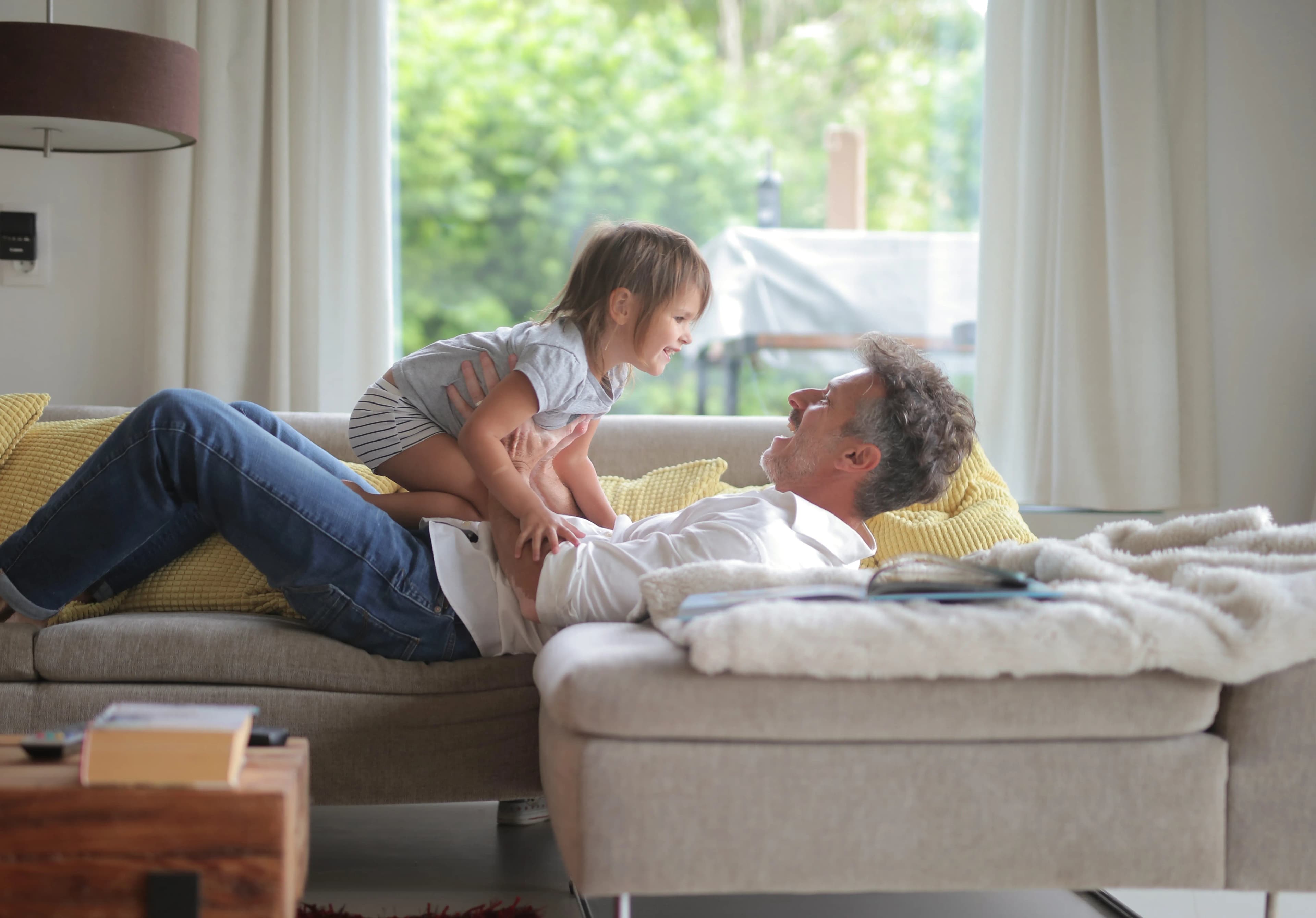 Family comfortable at home